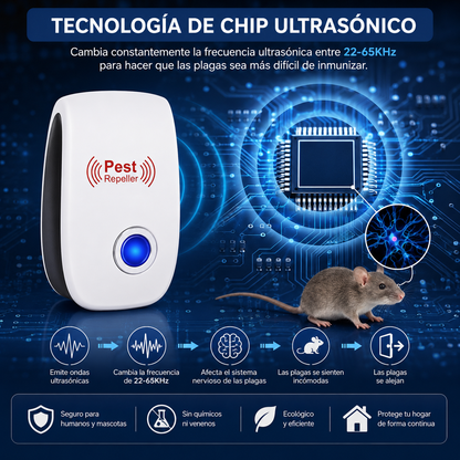 ZeroPlague™ Pack x2 — Protección Ultrasónica para Todo tu Hogar