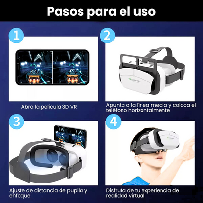 Lentes Vision VR 3D Pro