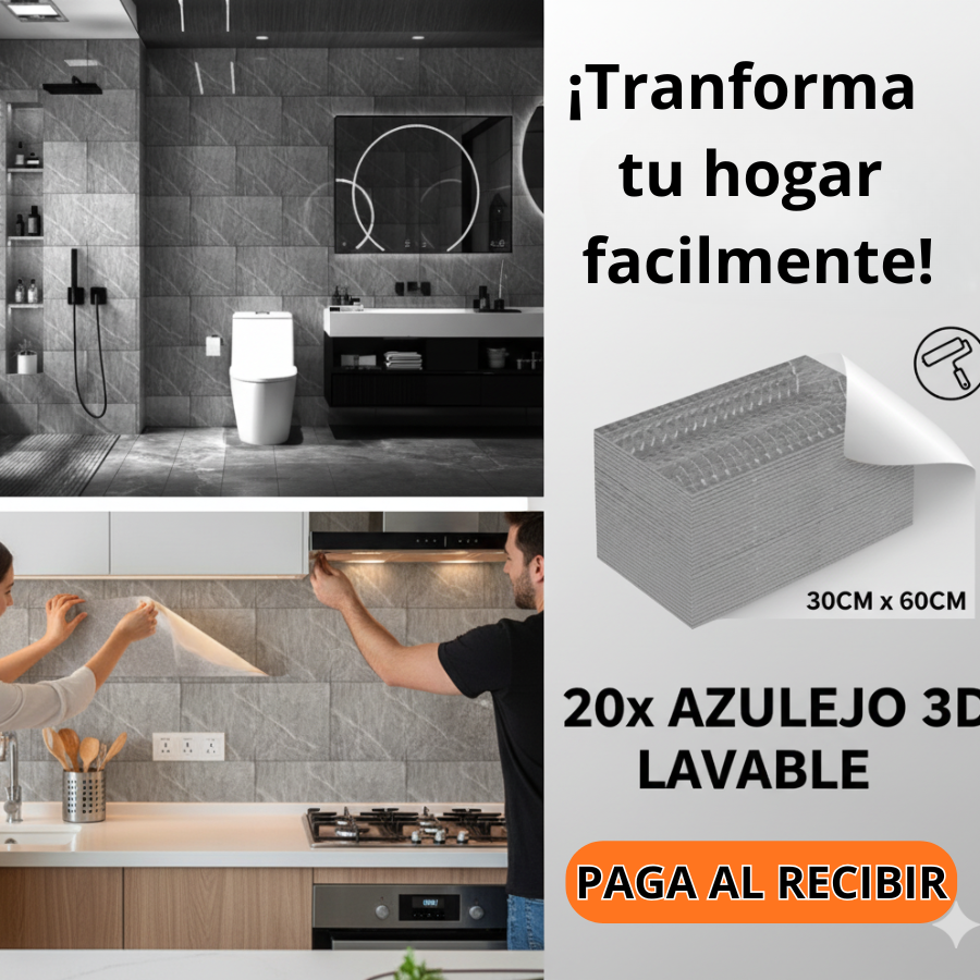 LuxoraWall™ Pro  (10 Piezas - 3d 30x60cm c/u)